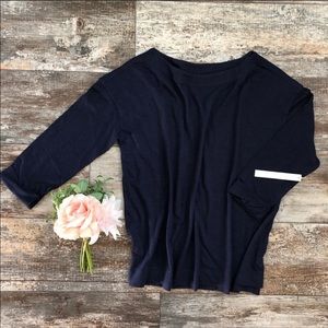 Caslon | Boatneck 3/4 length sleeve tee NWT